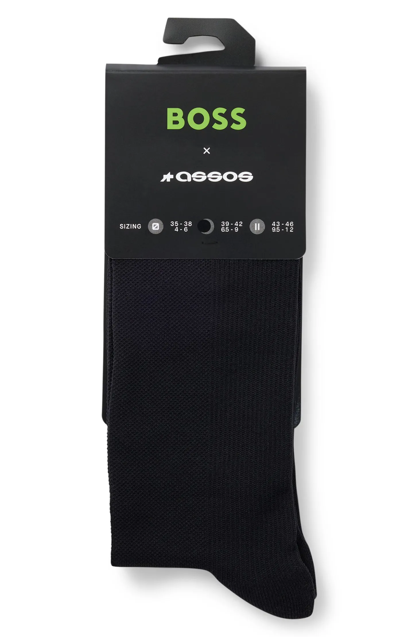 BOSS x ASSOS black lightly insulated cycling socks