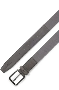 BOSS x ASTON MARTIN belt in nubuck leather with webbing