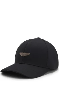 BOSS x ASTON MARTIN cap with suede wing badge