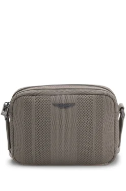 BOSS x ASTON MARTIN knitted crossbody bag with suede trims