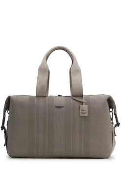 BOSS x ASTON MARTIN knitted holdall with suede trims
