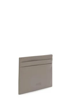 BOSS x ASTON MARTIN leather card holder with wing detail