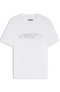 BOSS x ASTON MARTIN mercerised-cotton T-shirt with car artwork