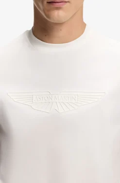 BOSS x ASTON MARTIN mercerised-cotton T-shirt with wing detail