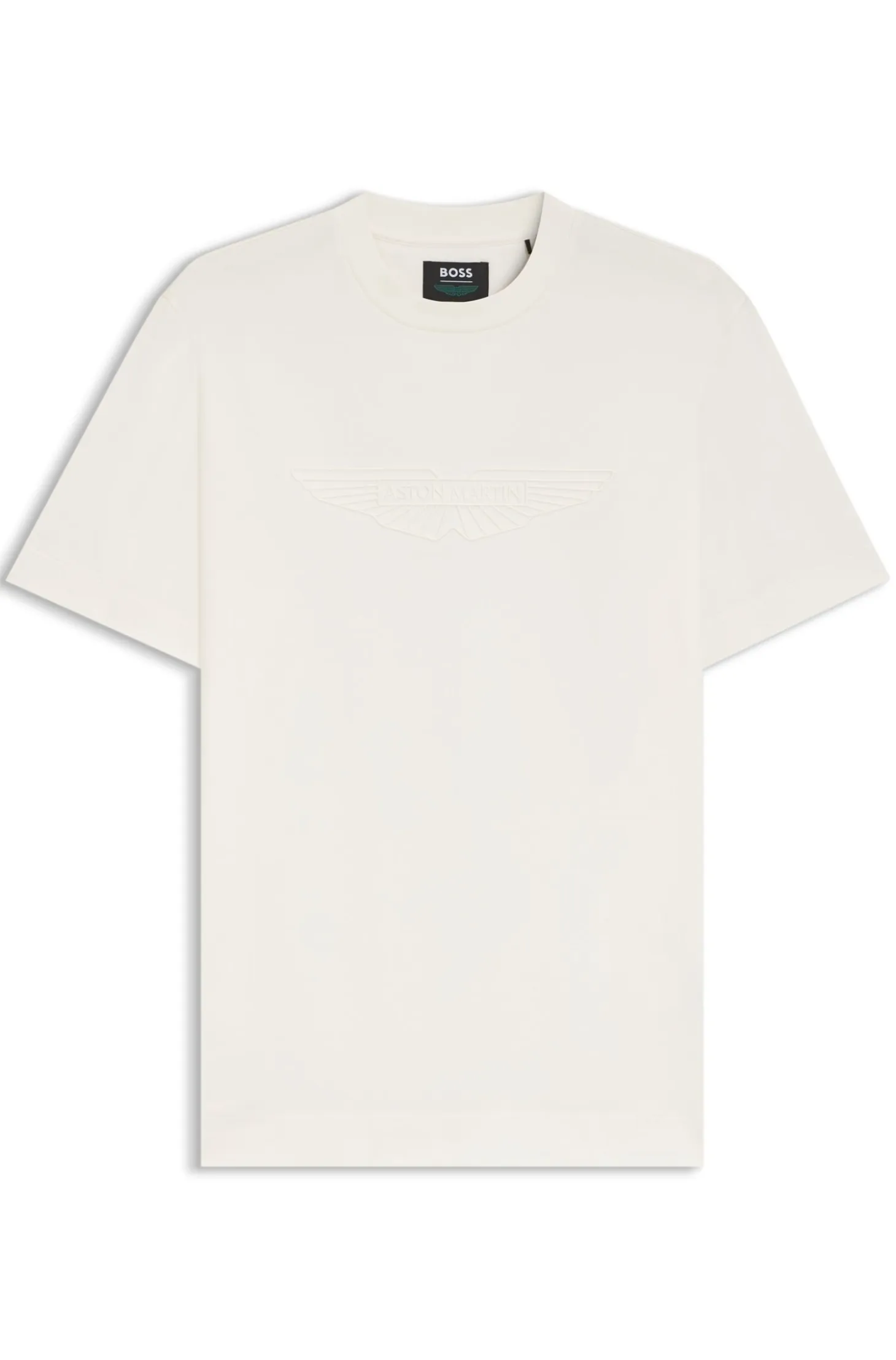 BOSS x ASTON MARTIN mercerised-cotton T-shirt with wing detail
