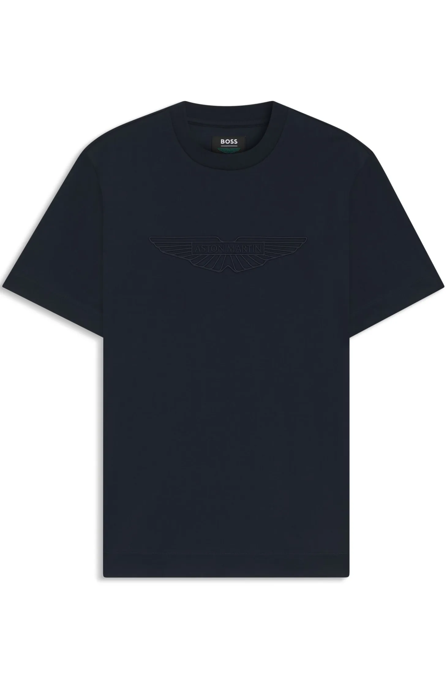 BOSS x ASTON MARTIN mercerised-cotton T-shirt with wing detail