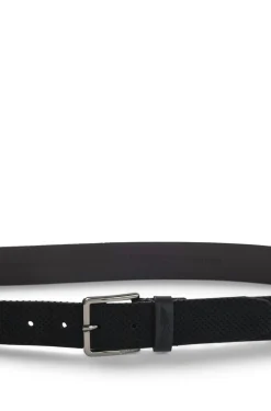 BOSS x ASTON MARTIN perforated-suede belt with logo