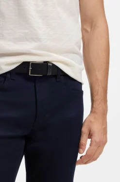 BOSS x ASTON MARTIN perforated-suede belt with logo