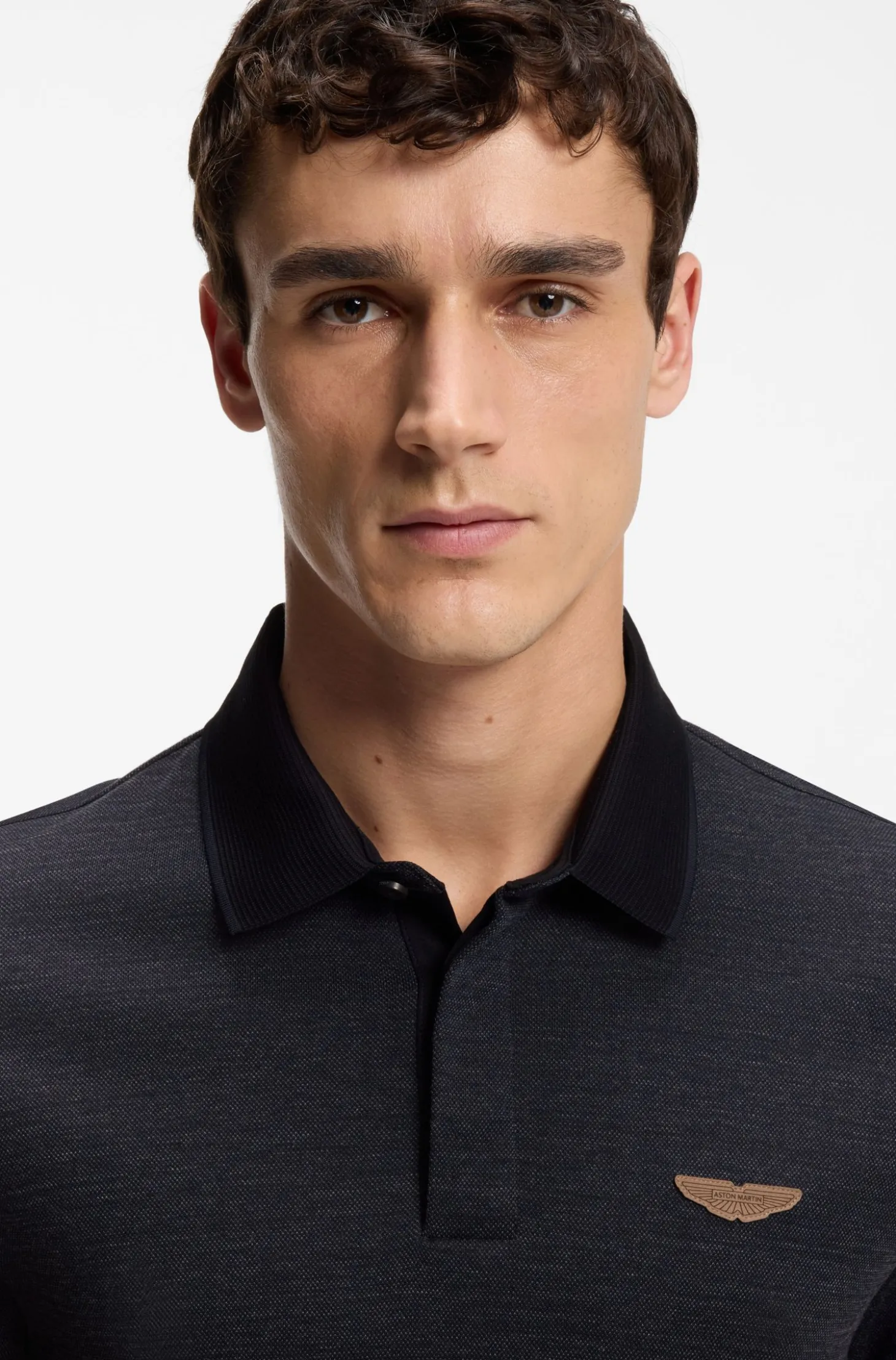 BOSS x ASTON MARTIN polo shirt in wool-cotton piqué