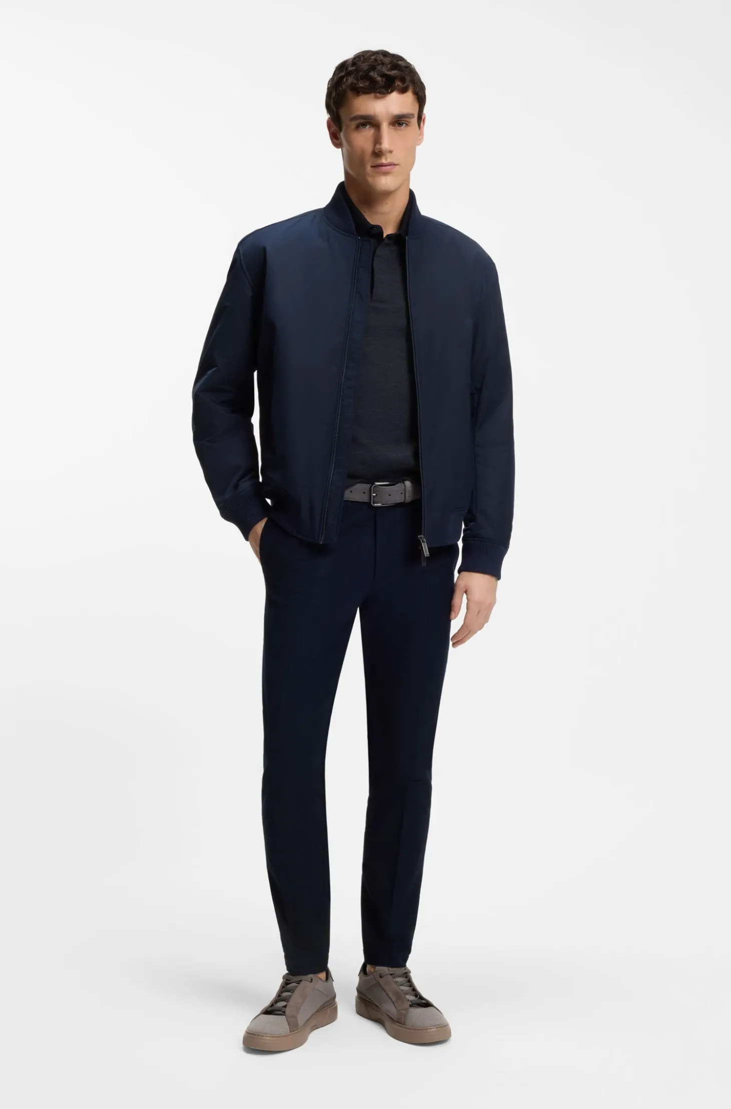 BOSS x ASTON MARTIN polo shirt in wool-cotton piqué
