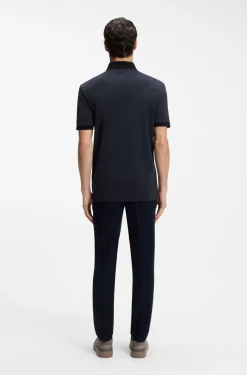 BOSS x ASTON MARTIN polo shirt in wool-cotton piqué