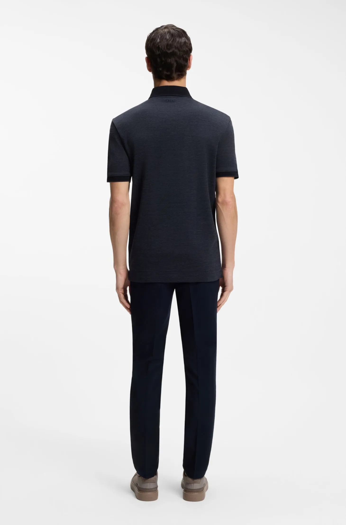 BOSS x ASTON MARTIN polo shirt in wool-cotton piqué