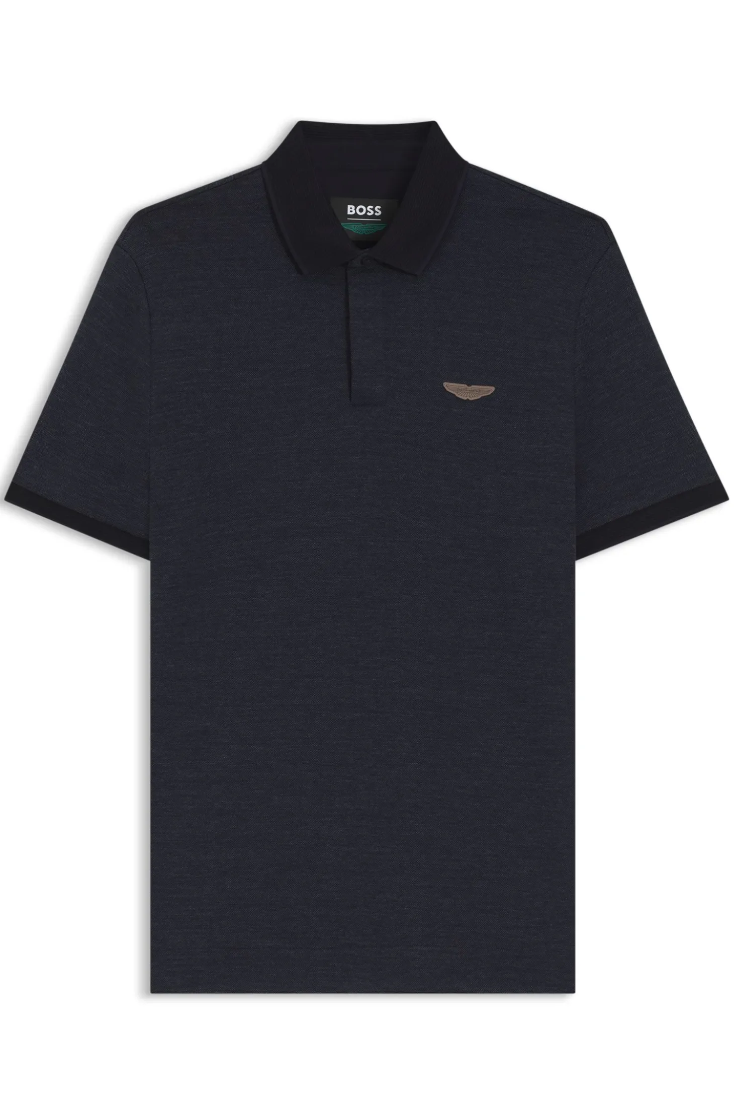 BOSS x ASTON MARTIN polo shirt in wool-cotton piqué