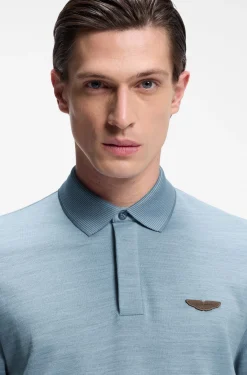 BOSS x ASTON MARTIN polo shirt in wool-cotton piqué