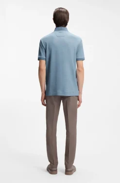 BOSS x ASTON MARTIN polo shirt in wool-cotton piqué