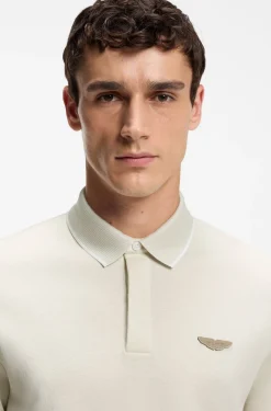 BOSS x ASTON MARTIN polo shirt in wool-cotton piqué
