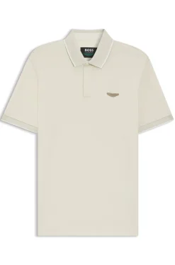BOSS x ASTON MARTIN polo shirt in wool-cotton piqué