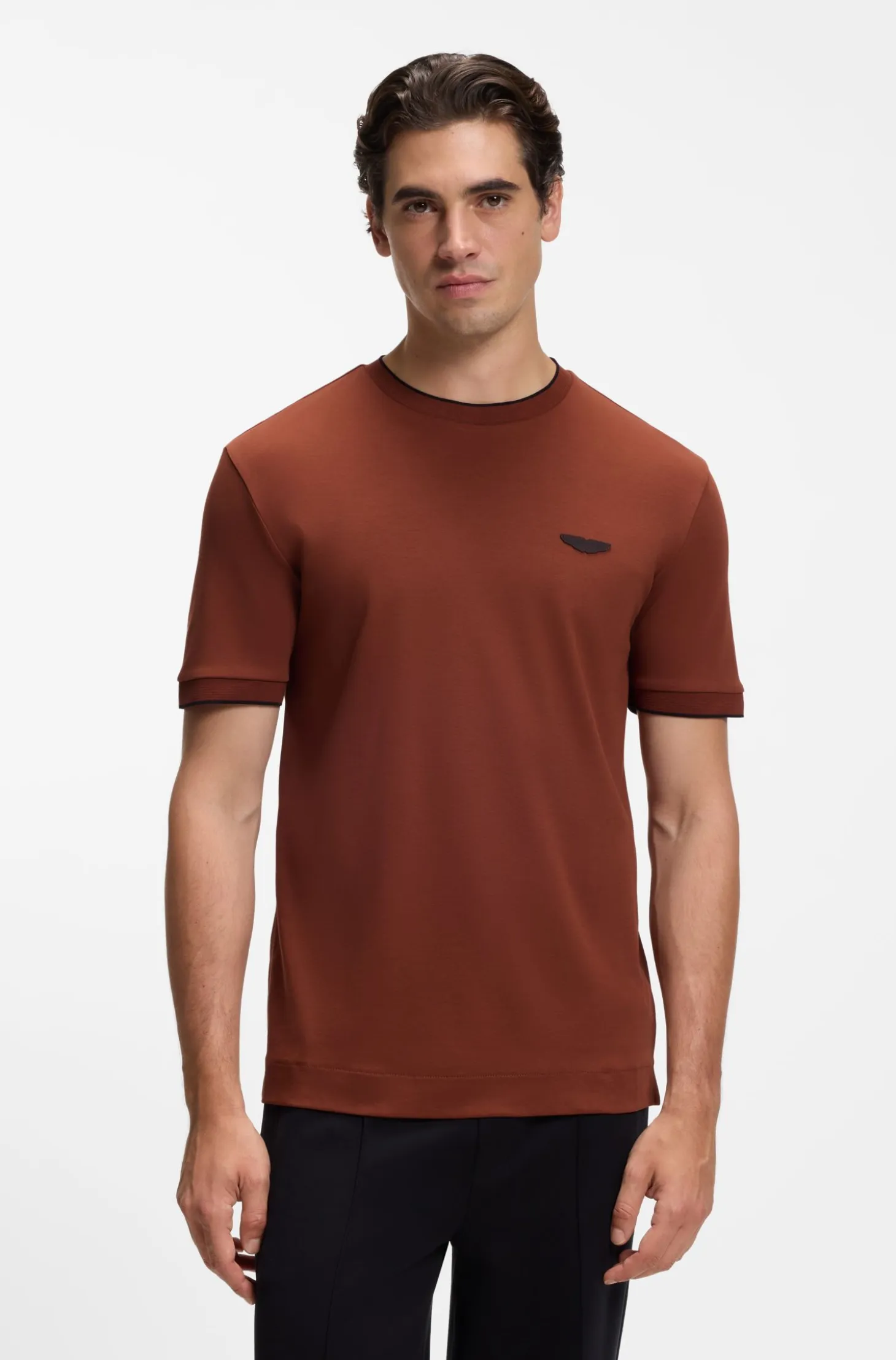 BOSS x ASTON MARTIN T-shirt in mercerised cotton