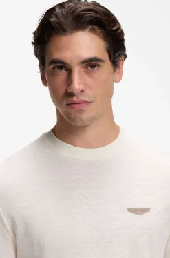 BOSS x ASTON MARTIN T-shirt in mercerised cotton jacquard
