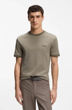 BOSS x ASTON MARTIN T-shirt in wool-cotton jacquard