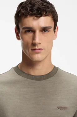 BOSS x ASTON MARTIN T-shirt in wool-cotton jacquard