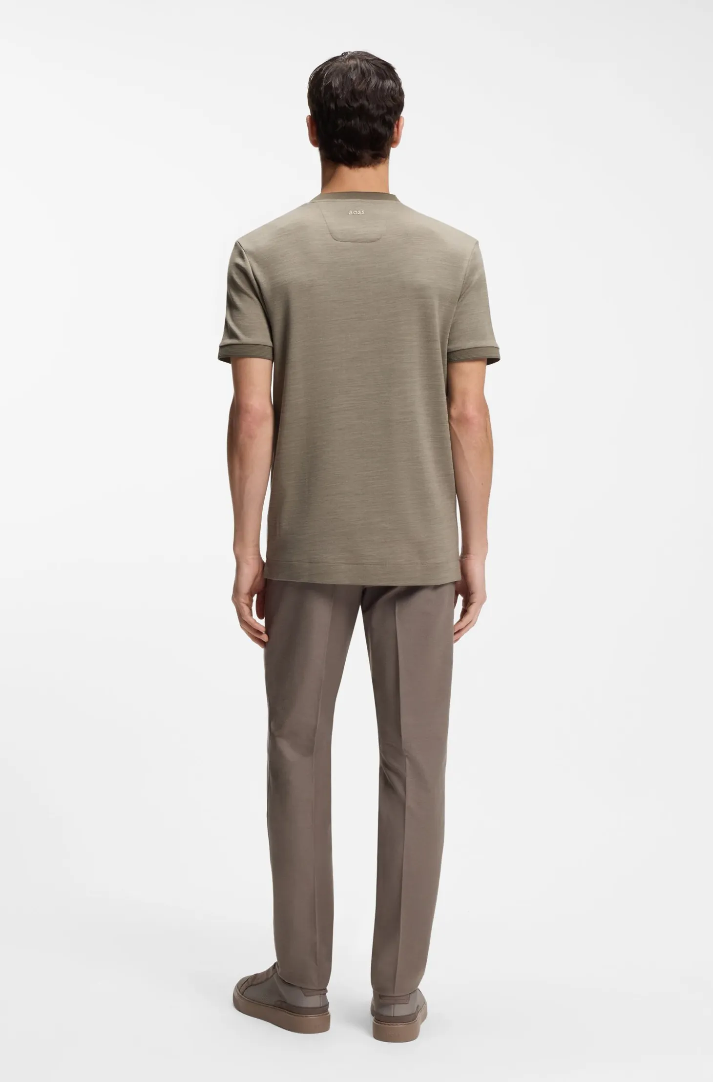 BOSS x ASTON MARTIN T-shirt in wool-cotton jacquard