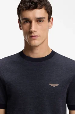 BOSS x ASTON MARTIN T-shirt in wool-cotton jacquard