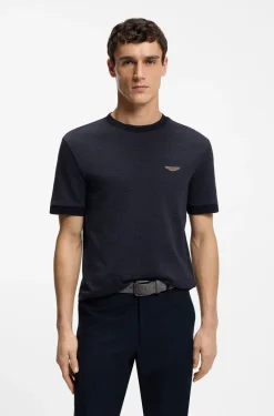 BOSS x ASTON MARTIN T-shirt in wool-cotton jacquard