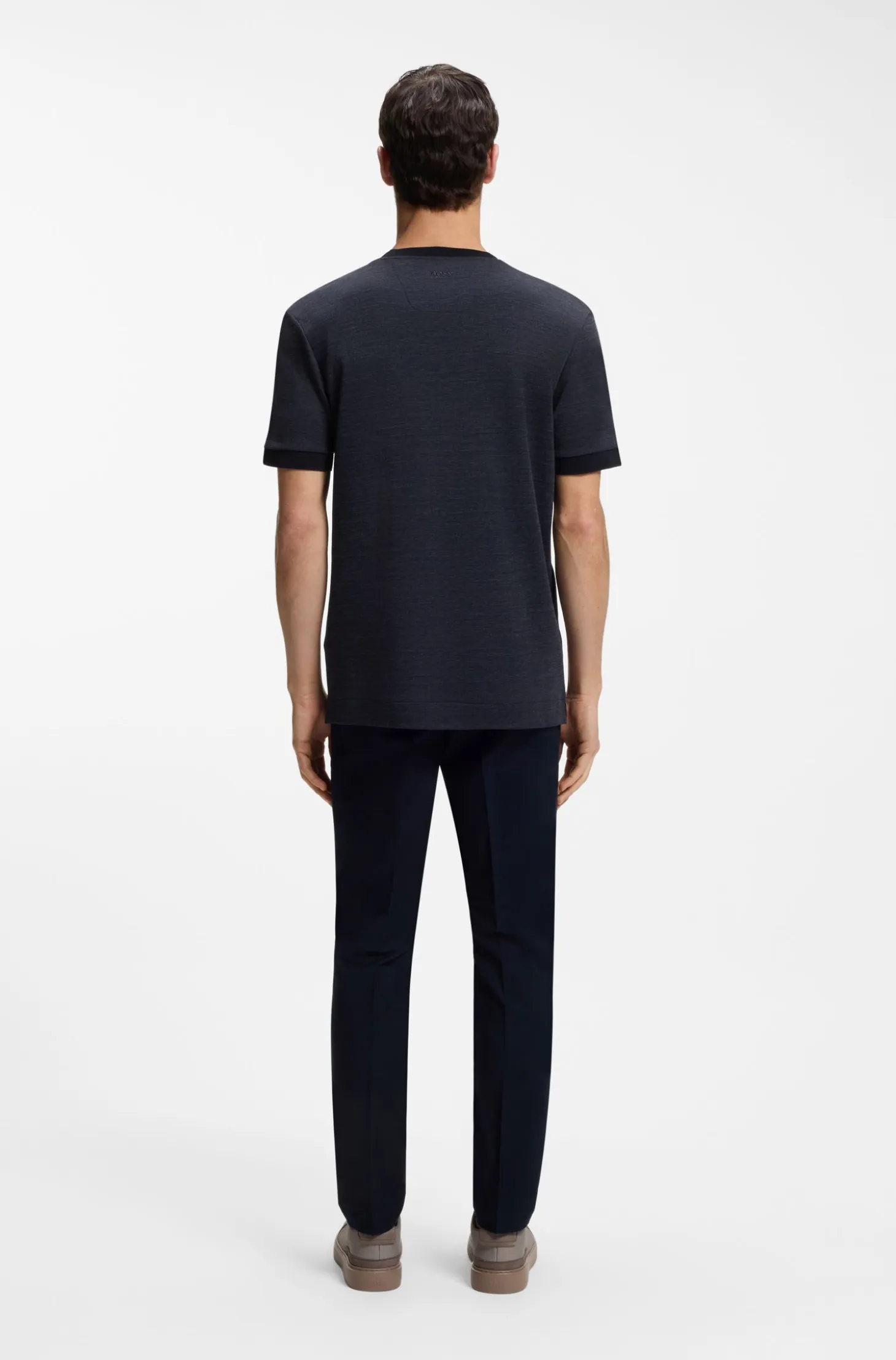 BOSS x ASTON MARTIN T-shirt in wool-cotton jacquard