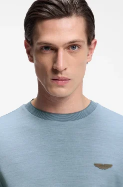 BOSS x ASTON MARTIN T-shirt in wool-cotton jacquard
