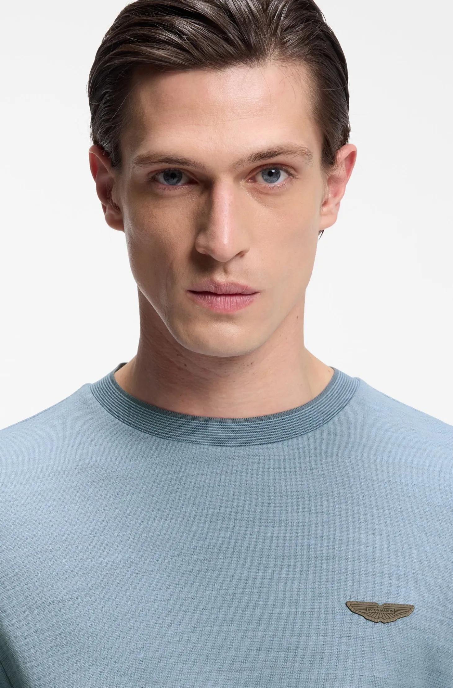 BOSS x ASTON MARTIN T-shirt in wool-cotton jacquard