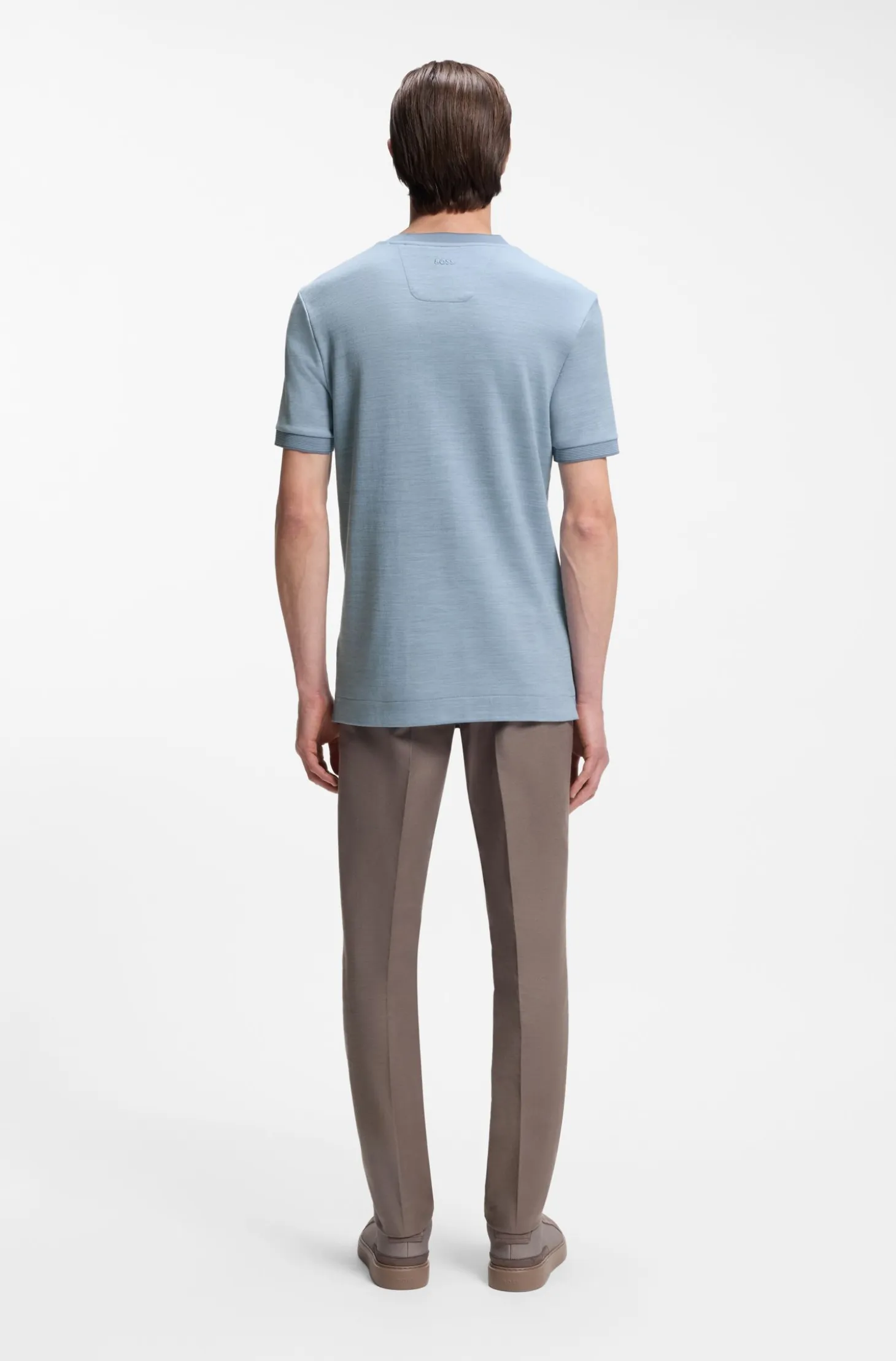 BOSS x ASTON MARTIN T-shirt in wool-cotton jacquard