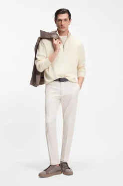 BOSS x ASTON MARTIN zip-neck sweater in virgin wool