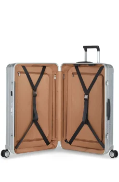 BOSS x Samsonite silver aluminium suitcase 76cm