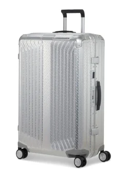 BOSS x Samsonite silver aluminium suitcase 76cm
