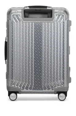 BOSS x Samsonite silver aluminium cabin-size suitcase 55cm