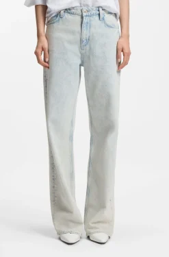 Boyfriend-fit jeans in super-soft light-blue denim