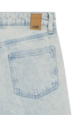 Boyfriend-fit jeans in super-soft light-blue denim