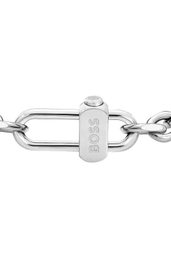 Braided bracelet with a magnetic logo clasp
