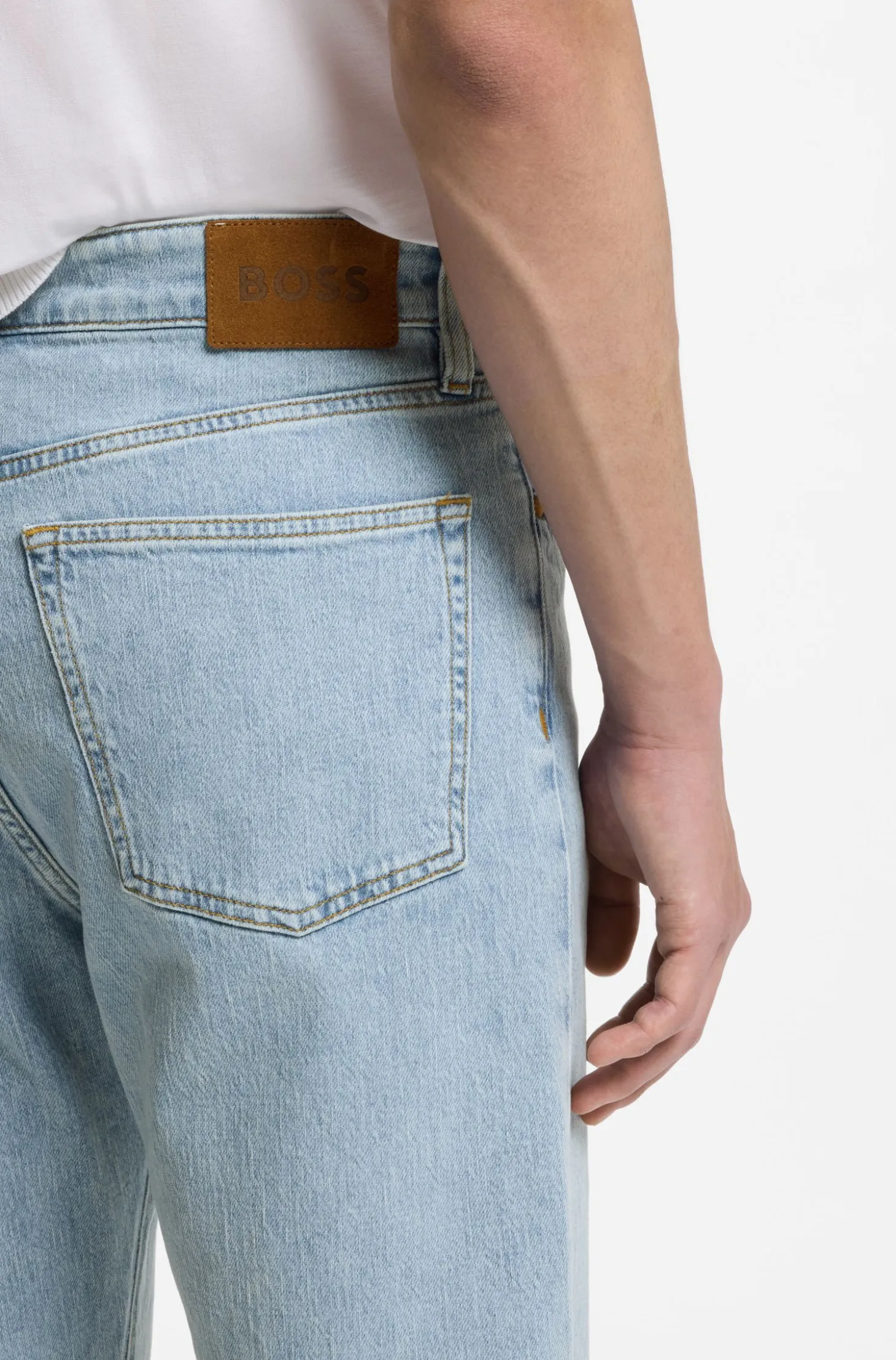 Bright-blue jeans in comfort-stretch denim