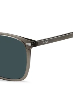 Brown-grey sunglasses with stripe detail