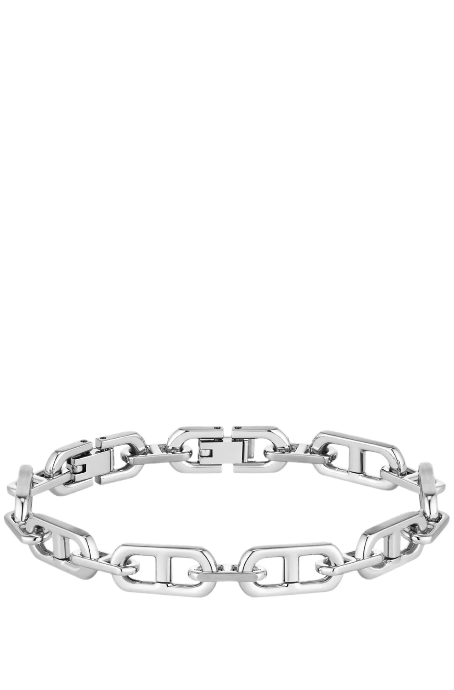 Brushed and polished chain cuff