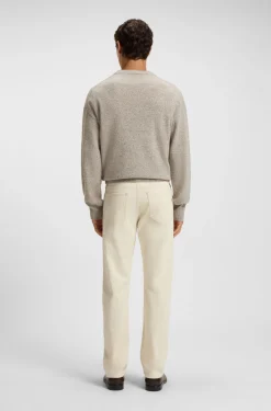 Brushed-finish jeans in Italian stretch denim