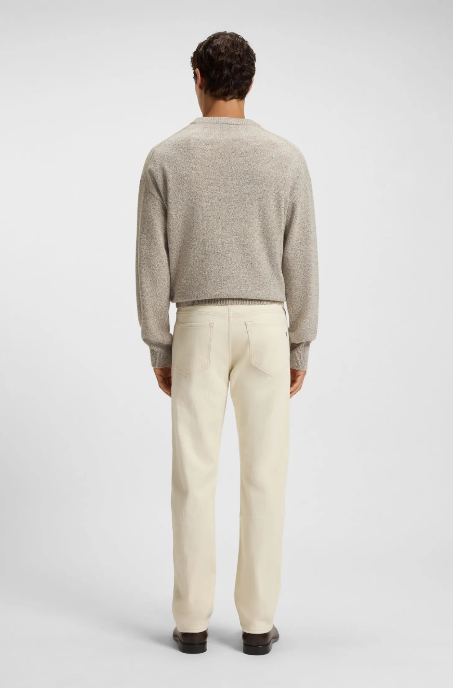 Brushed-finish jeans in Italian stretch denim