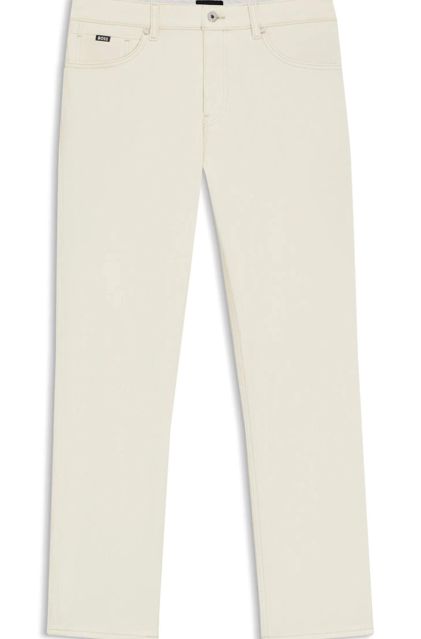 Brushed-finish jeans in Italian stretch denim