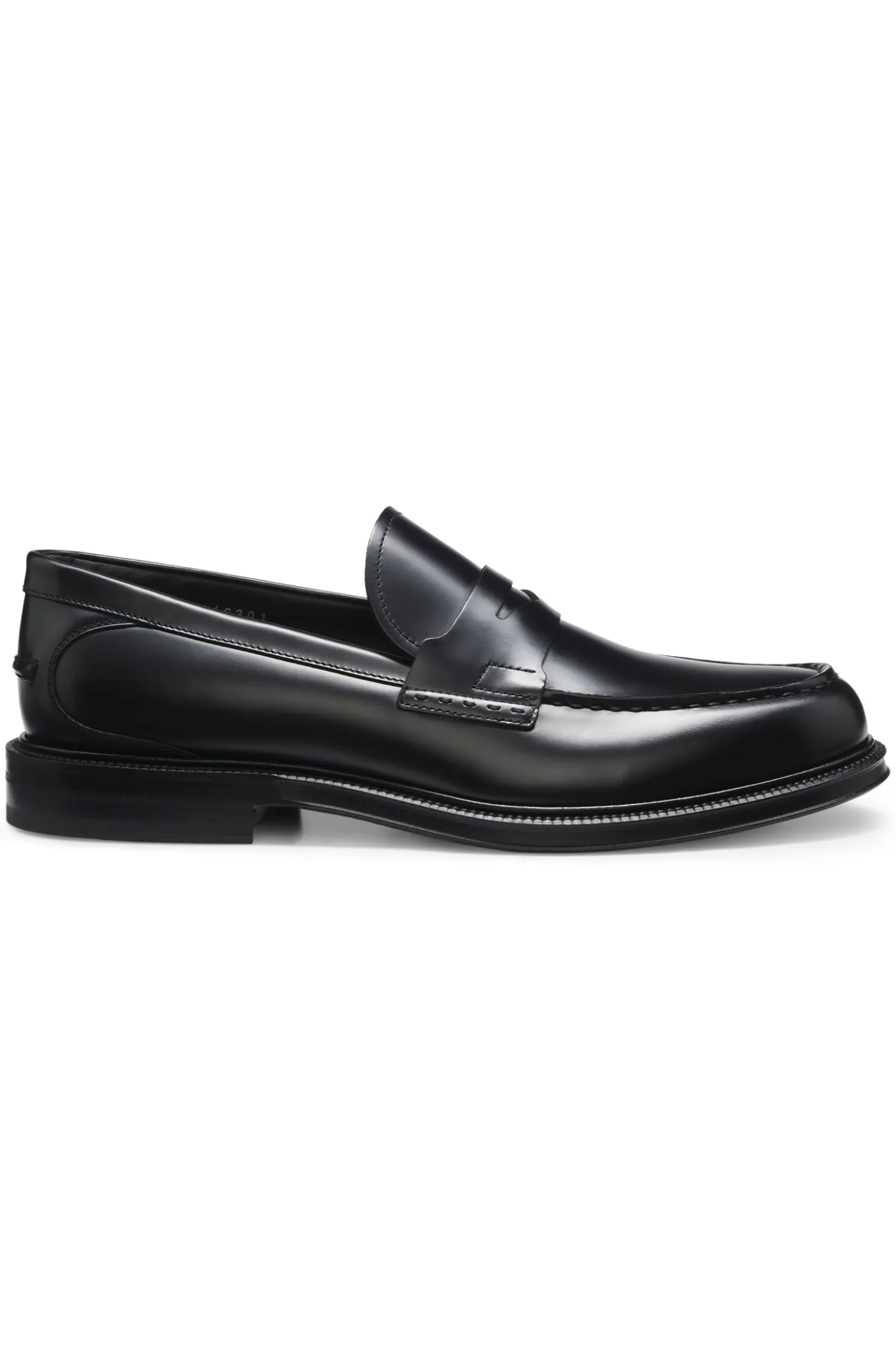 Brush-off leather college loafers made in Italy
