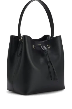 Bucket bag in faux leather