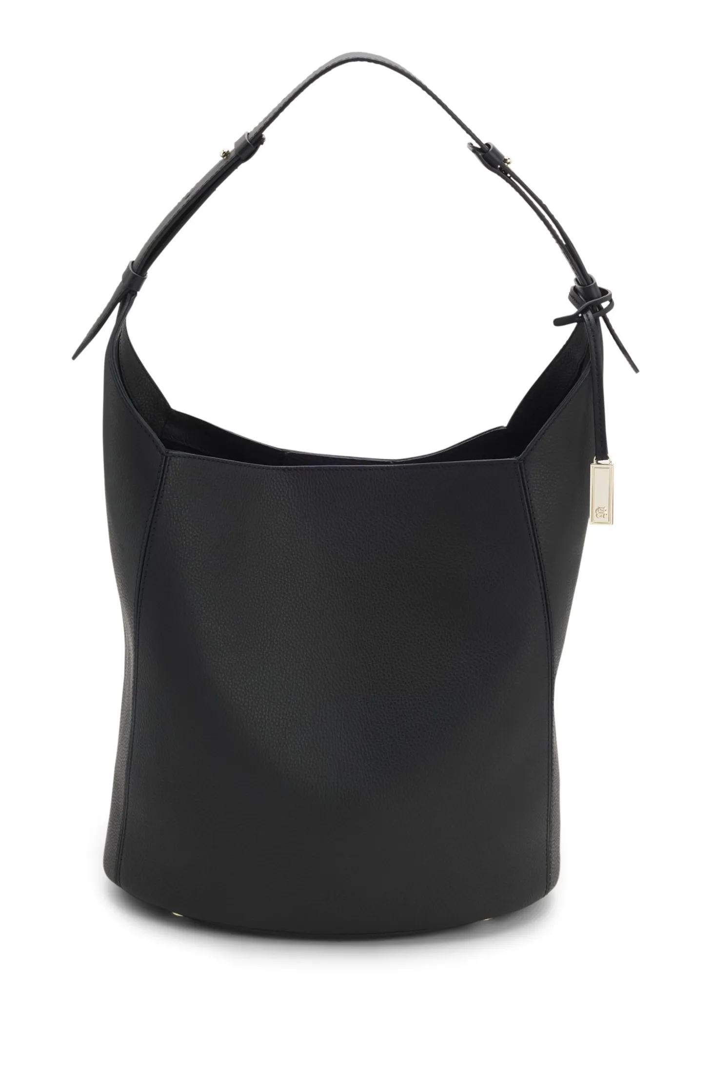 Bucket bag in leather with Double-B-monogram plaque