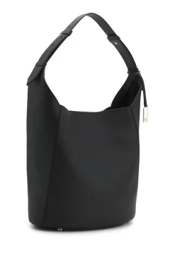 Bucket bag in leather with Double-B-monogram plaque
