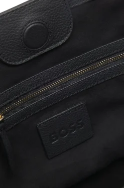Bucket bag in leather with Double-B-monogram plaque